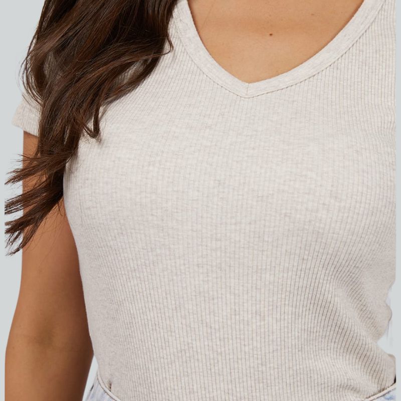 Eve Rib V Neck Tee