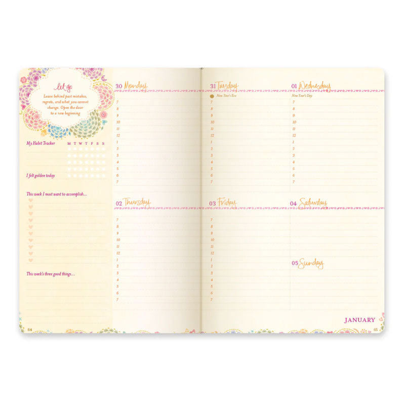 2025 Diary The Year For New Beginnings - Moonlit Mauve