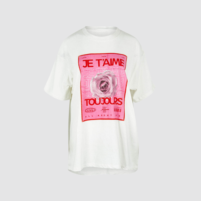 Je T'aime Oversized Tee size 12