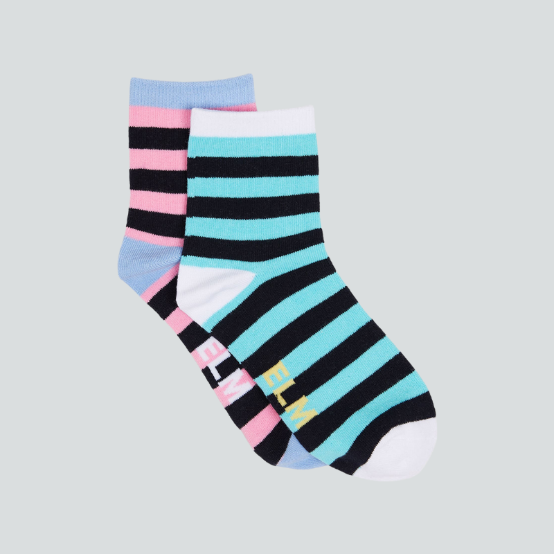 Eden Stripe Ankle Socks 2PK