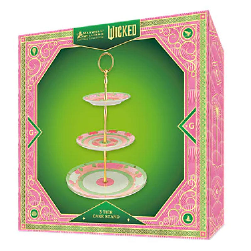 Wicked Pink Goes Good With Green 3 Tiered Cake Stand Glinda