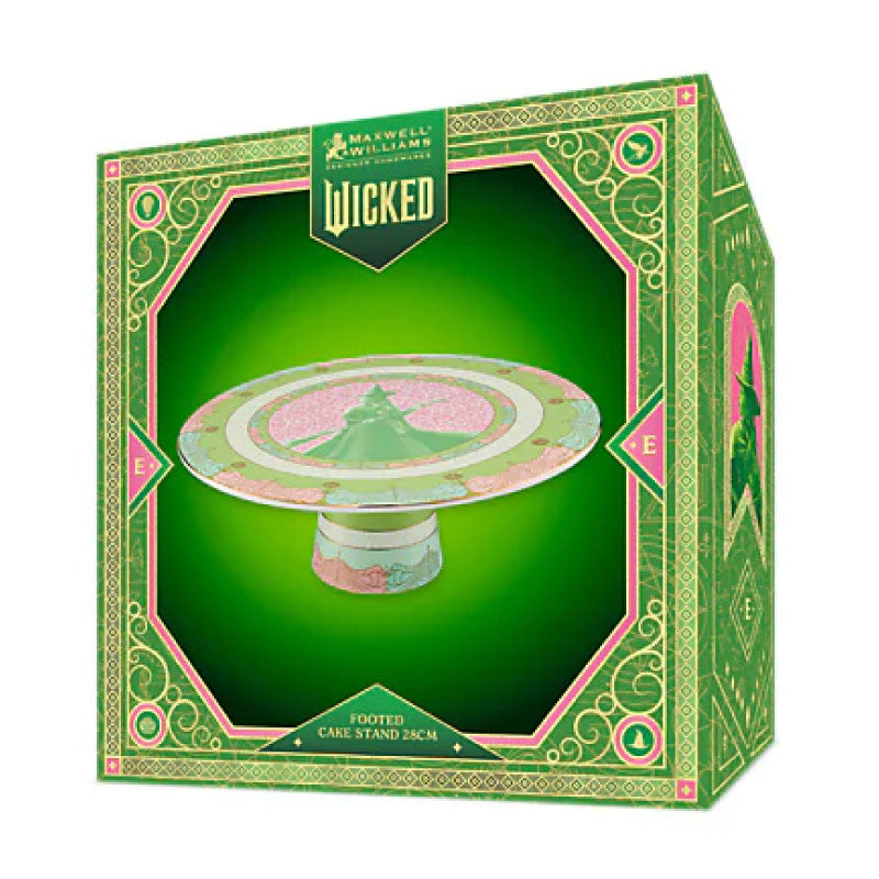 Wicked Pink Goes Good With Green Footed Cake Stand 28cm Elphaba