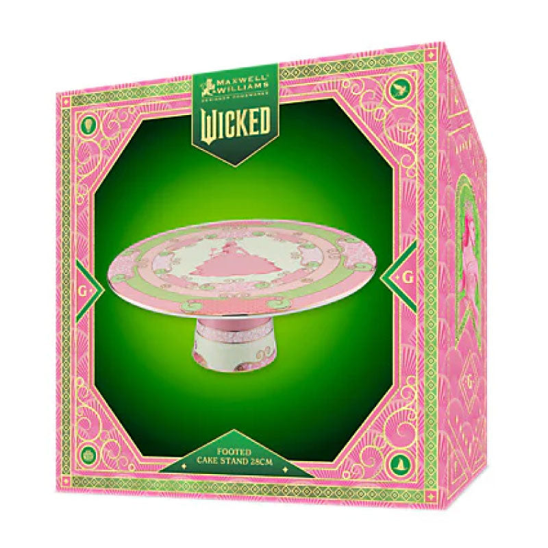 Wicked Pink Goes Good With Green Footed Cake Stand 28cm Glinda