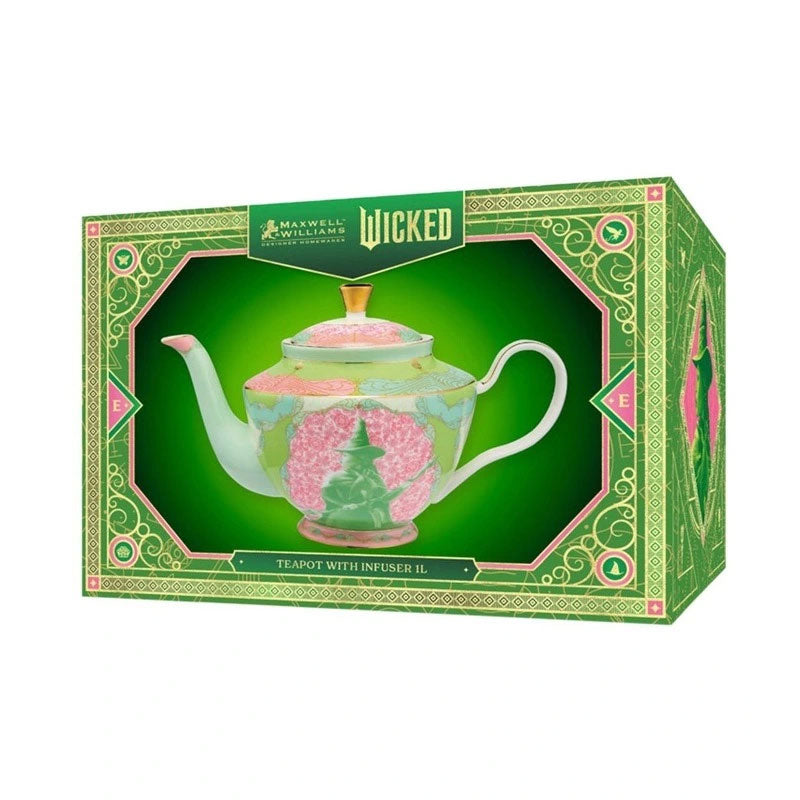 Wicked Pink Goes Good With Green Teapot With Infuser 1L Elphaba