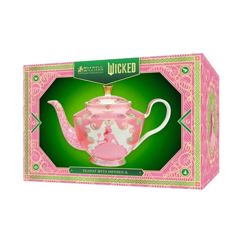 Wicked Pink Goes Good With Green Teapot With Infuser 1L Glinda