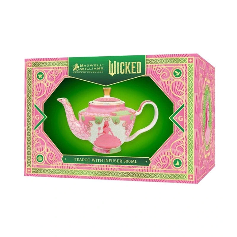 Wicked Pink Goes Good With Green Teapot With Infuser 500ML Glinda