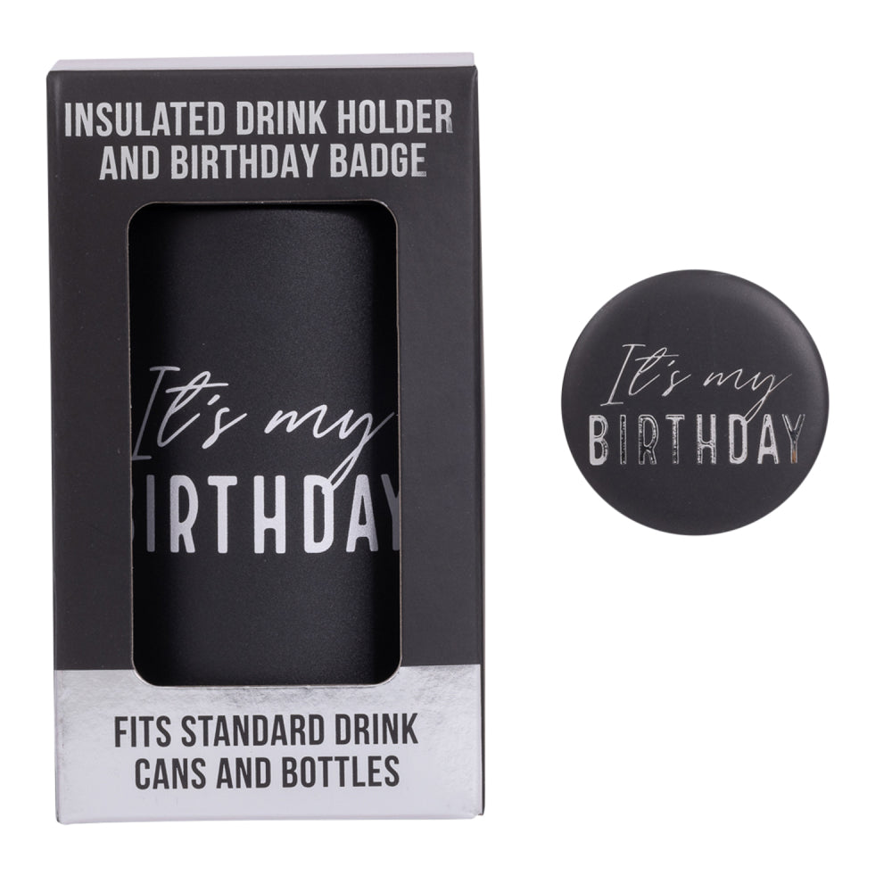 Celebration Birthday Insulated Drink Cooler & Badge Set