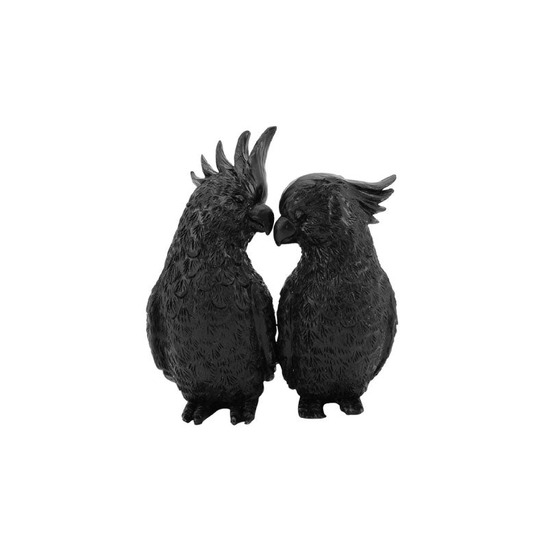 Cockatoo Love Set of 2 Black 8x9cm