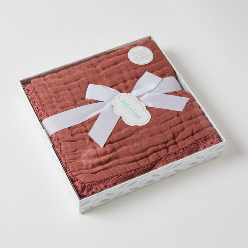 Rosette Muslin Baby Blanket