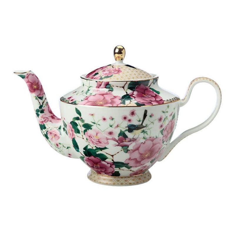 Teas n Cs Silk Road Teapot with Infuser 1lt White