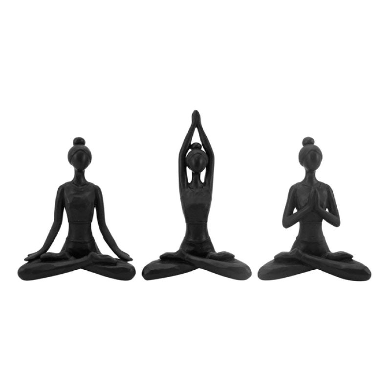 Yoga Ladies Set of 3 Matte Black